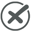 icon tick grey