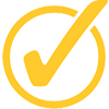 icon tick gold