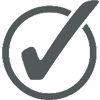 icon tick grey